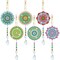 6 Pcs Diamond Art Kits Painting Suncatcher Rhinestone Wind Chime Rhinestone Painting Hanging Ornament 5d Diamond Paintings Wind Crystal DIY Kit for Adults DIY Window Home Garden